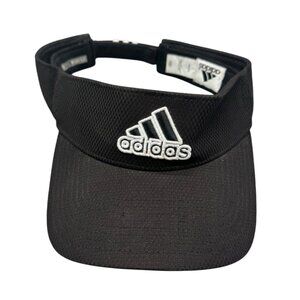 Adidas Black Climalite Sports Visor Cap Made In China Adjustable Polyester READ